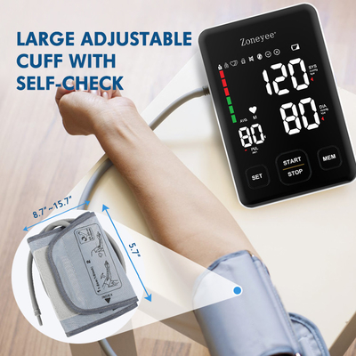 Medical Standard BPM Blood Pressure Machine Electronic Sphygmomanometer Automatic Blood Pressure Monitor